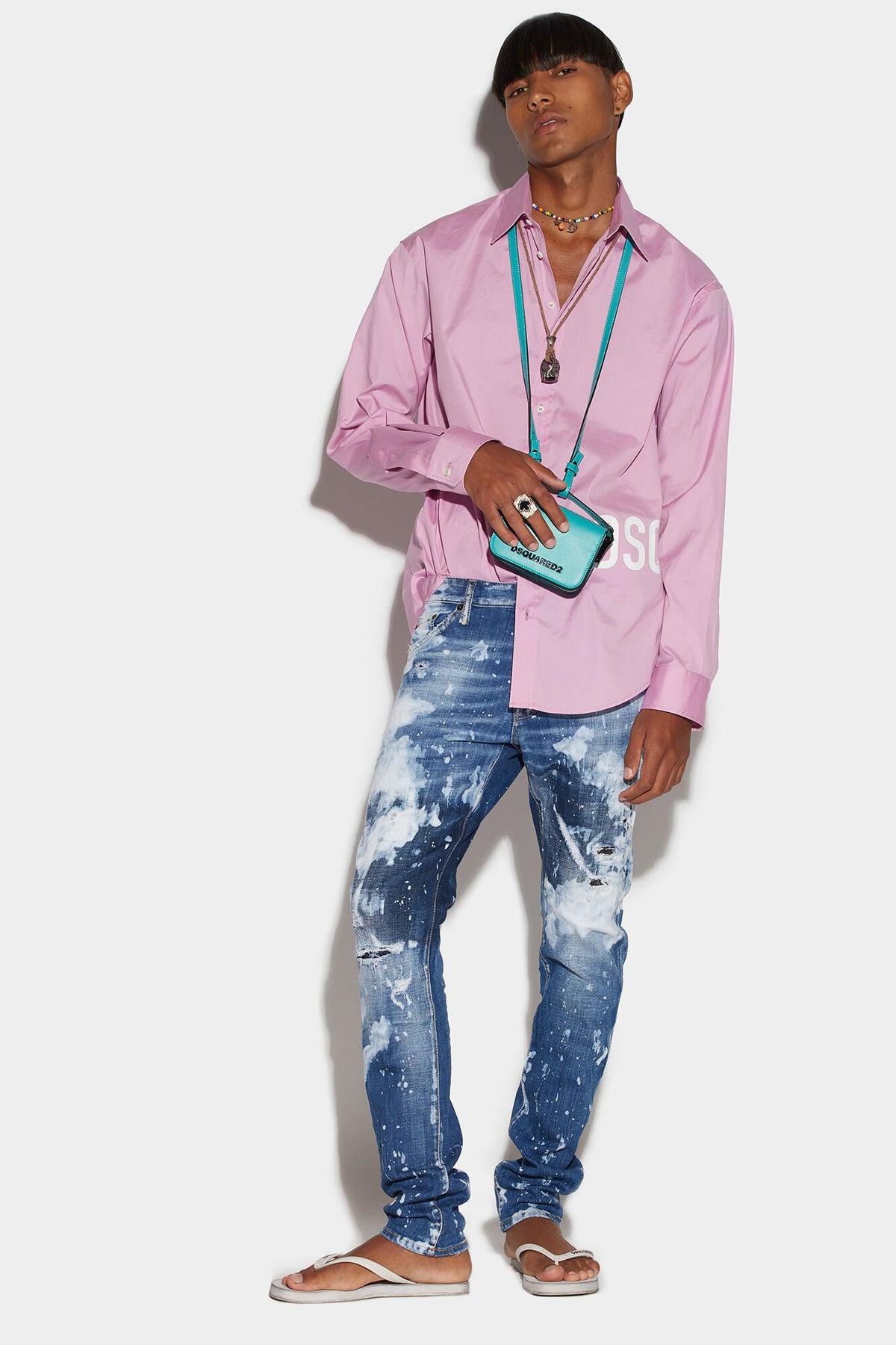 Dsquared² Blue Fibres Slim Fit Jeans