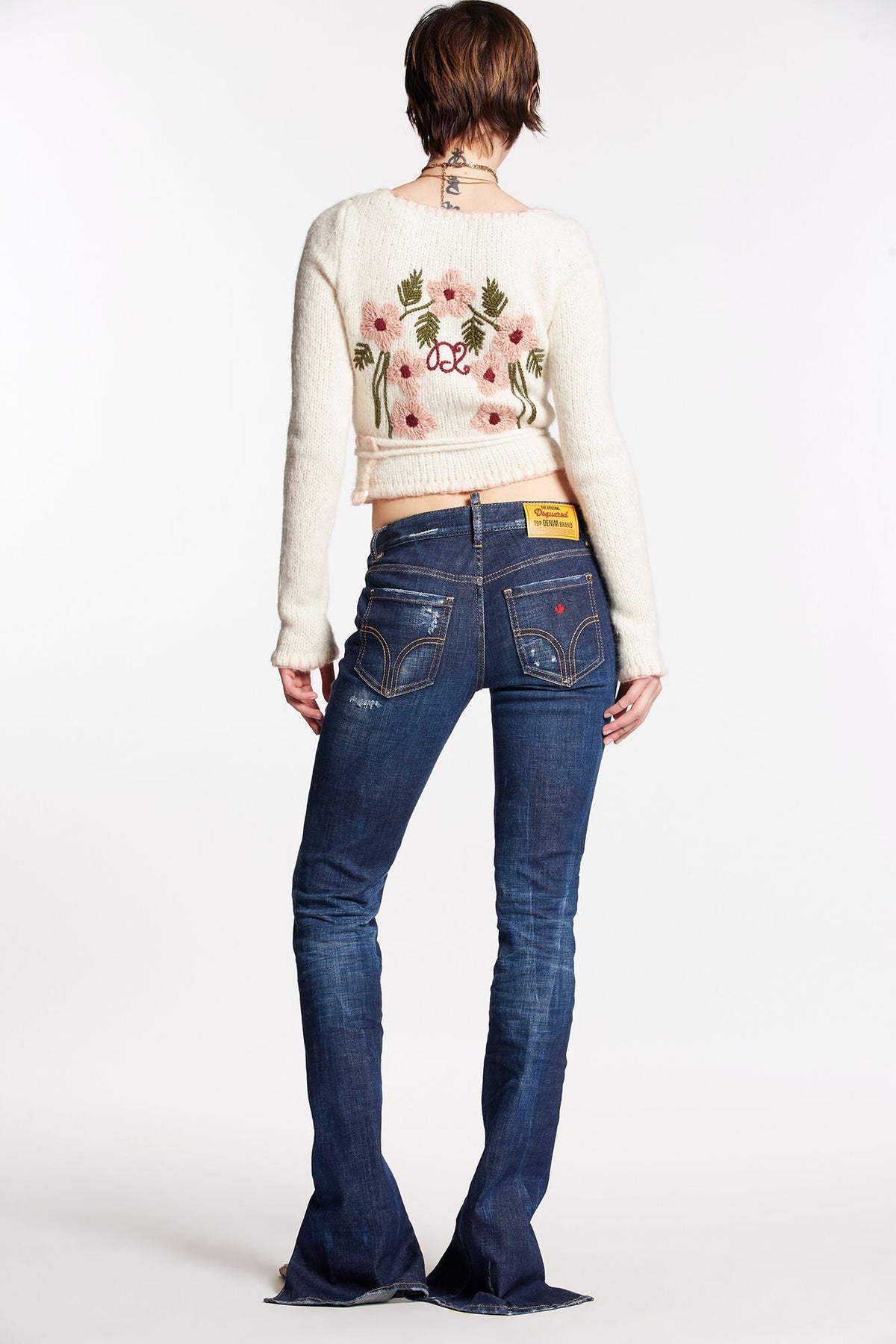 Dsquared² Blue Fibres Bootcut Jeans