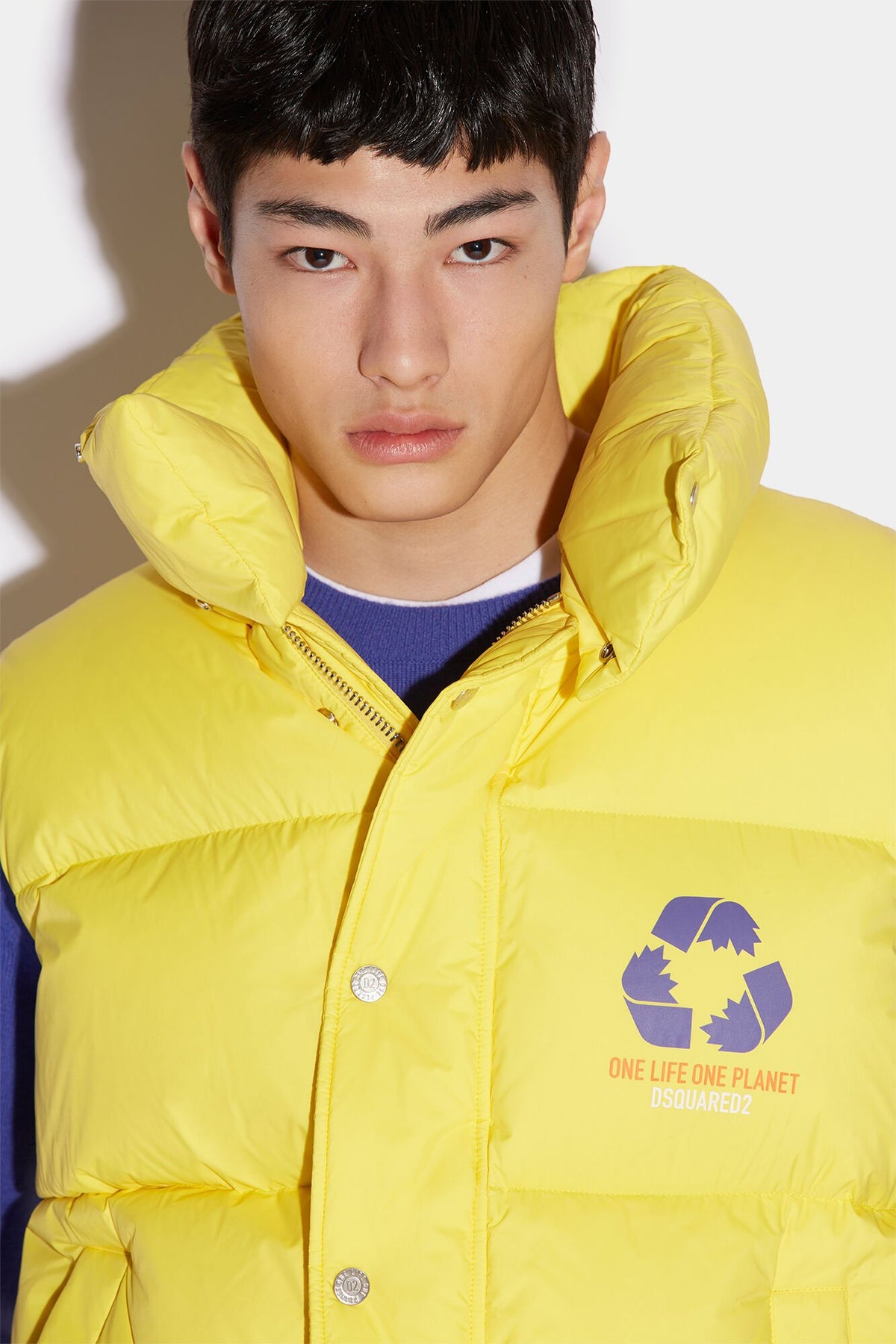 Dsquared² Yellow Fibres Sleveless Jacket