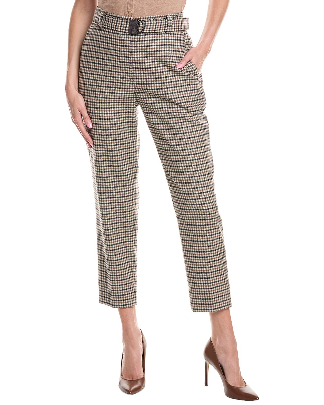 Brunello Cucinelli Multicolor Wool Casual Pants