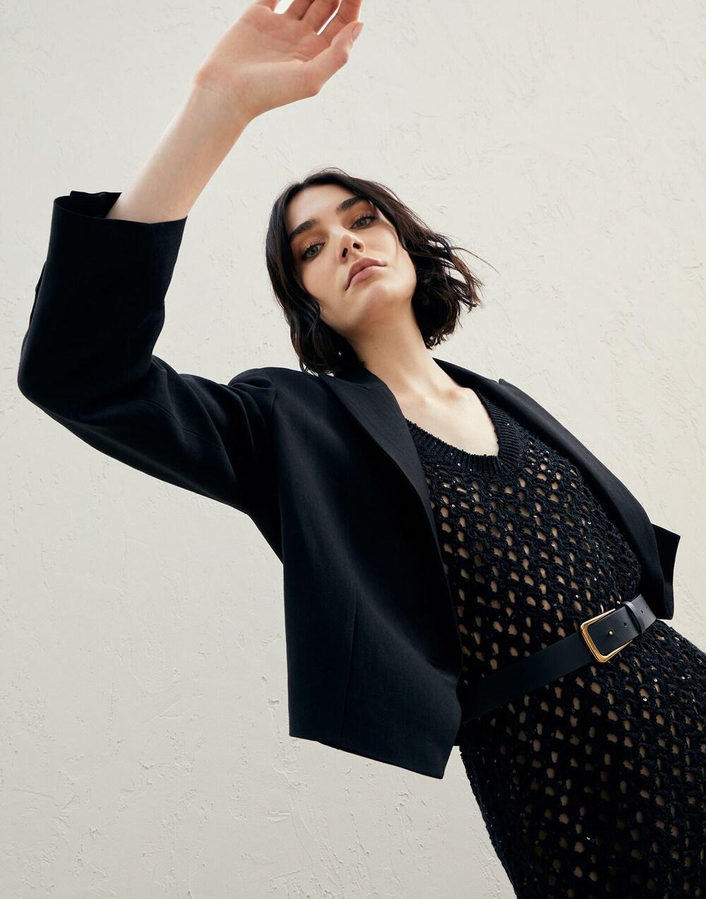 Brunello Cucinelli Black Viscose Blazer