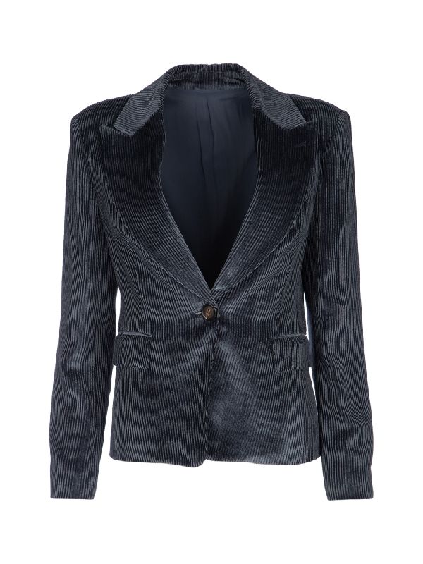 Brunello Cucinelli Blue Viscose Jacket