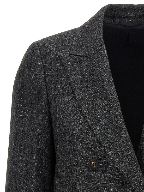 Brunello Cucinelli Gray Viscose Coat