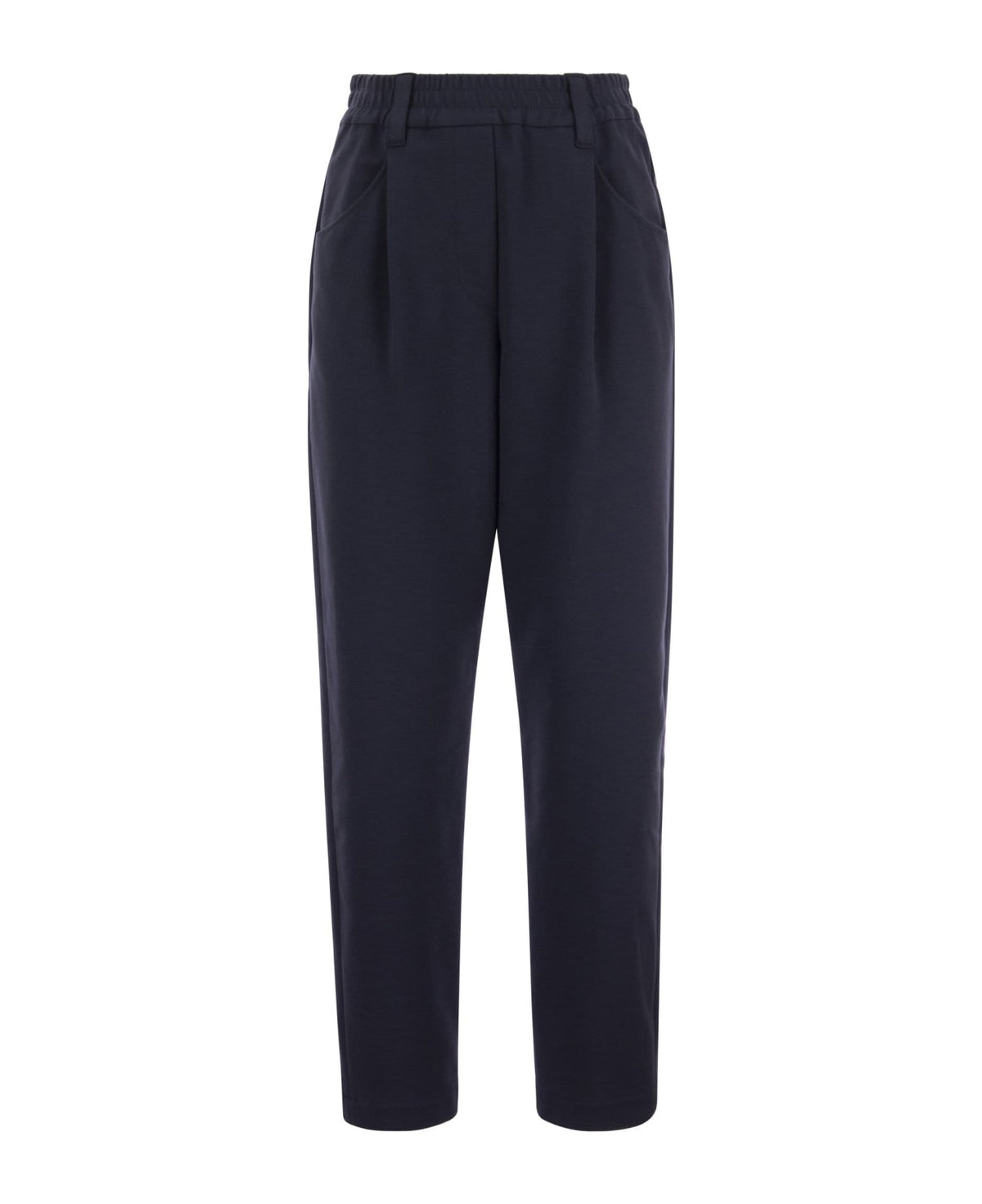 Brunello Cucinelli Blue Cotton Casual Pants