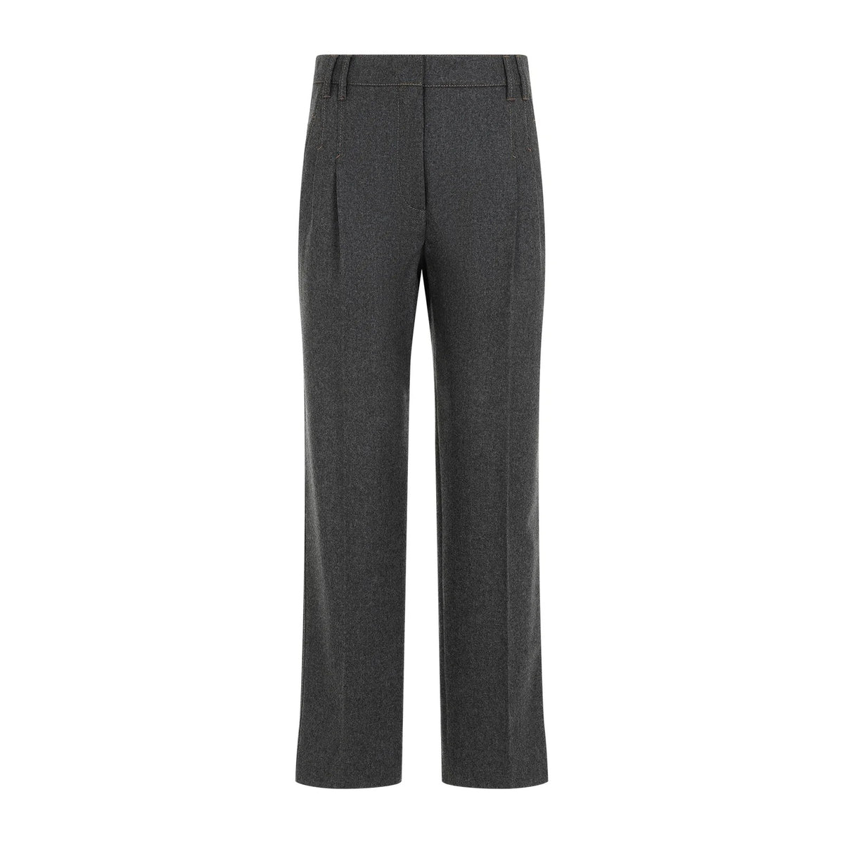 Brunello Cucinelli Gray Wool Casual Pants