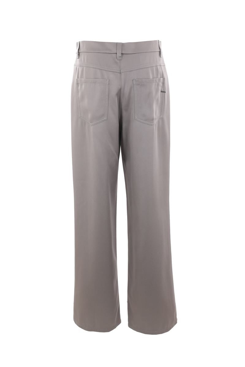 Brunello Cucinelli Gray Acetate Casual Pants