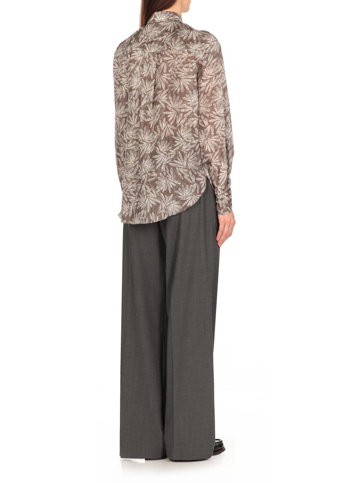 Brunello Cucinelli Multicolor Silk Pattern Shirt