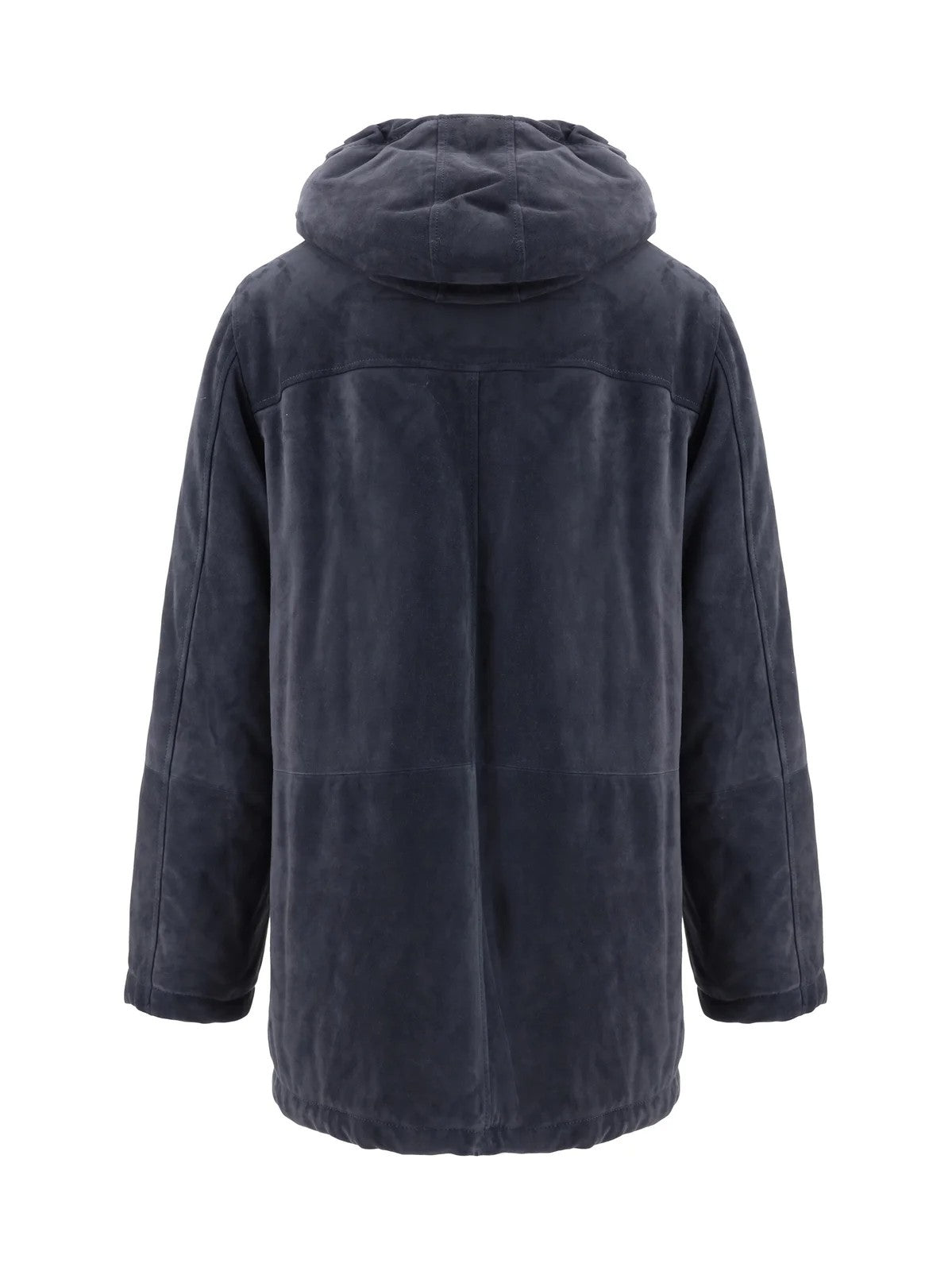 Brunello Cucinelli Blue Leather Leather Jacket