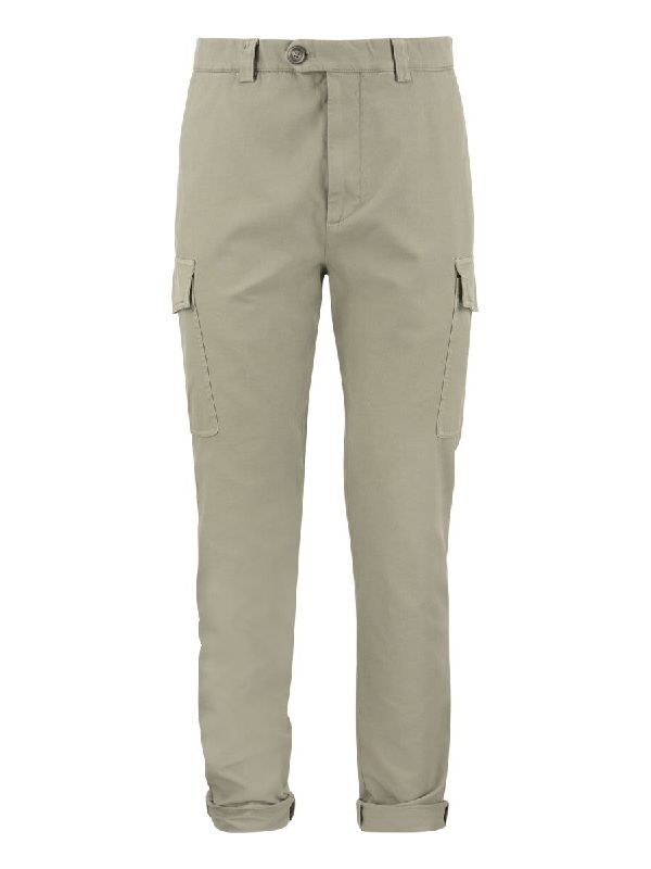 Brunello Cucinelli Bicolor Cotton Cargo Pants