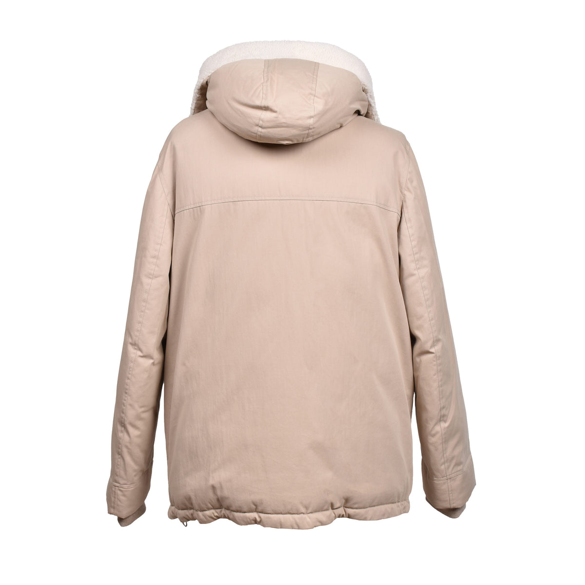 Brunello Cucinelli Beige Cotton Full-Length Jacket