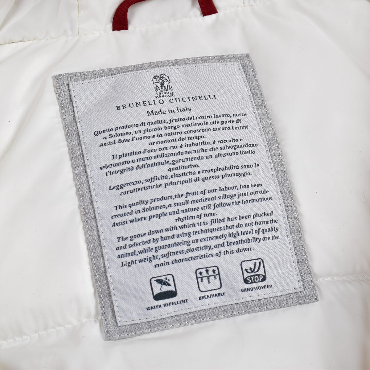 Brunello Cucinelli Beige Cotton Full-Length Jacket