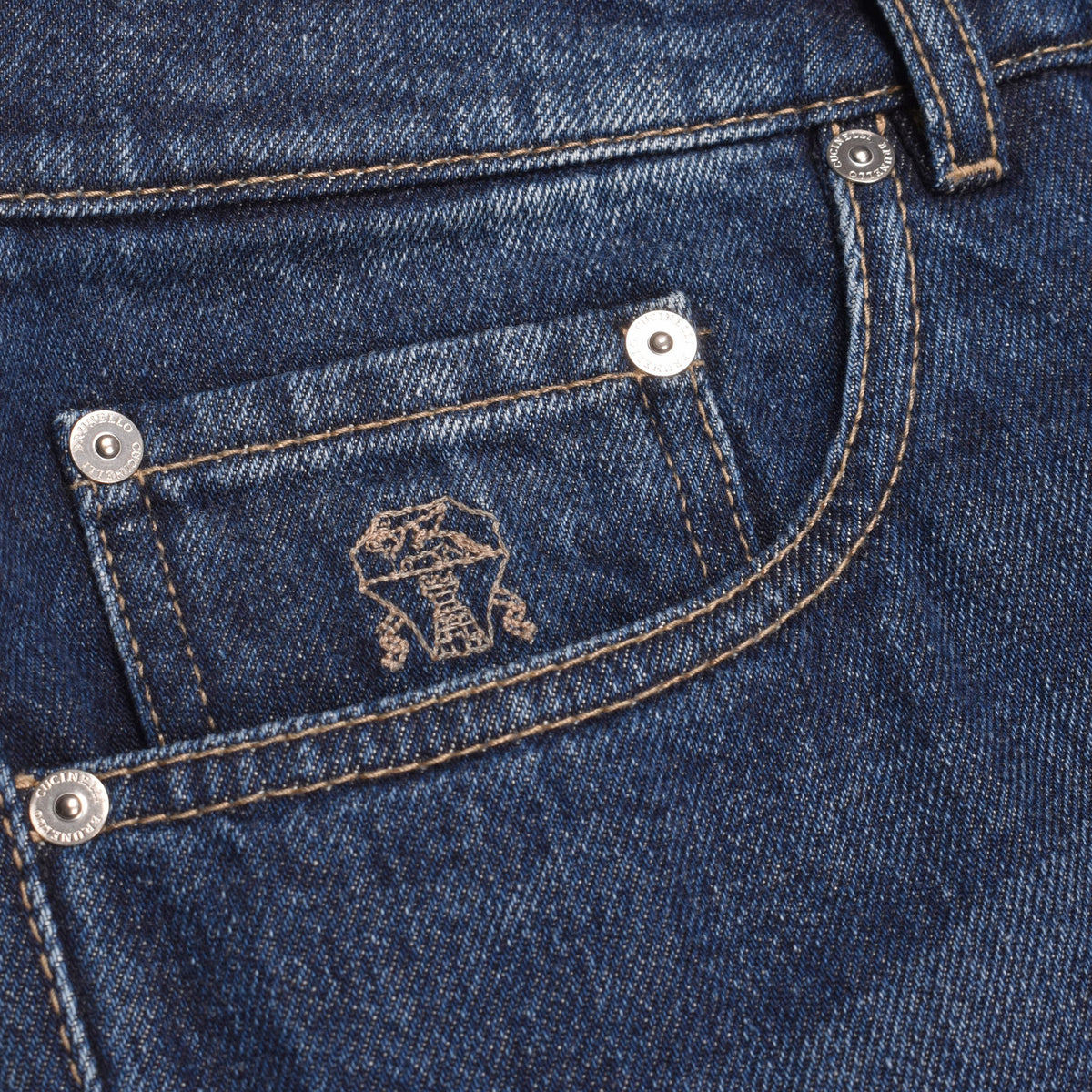 Brunello Cucinelli Blue Cotton Jeans Denim