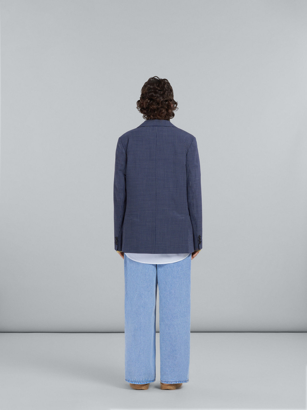 Marni Blue Fibres Coat