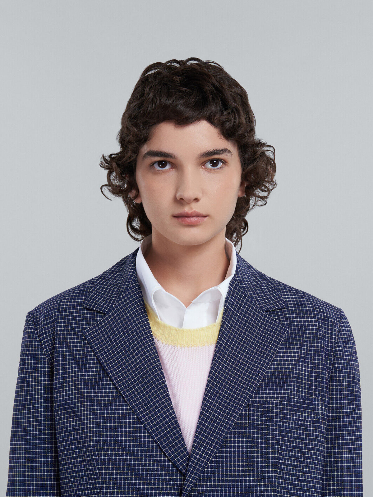 Marni Blue Fibres Coat