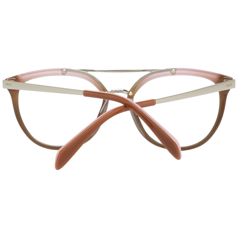 Emilio Pucci Brown Metal & Plastic Glasses (Frames)