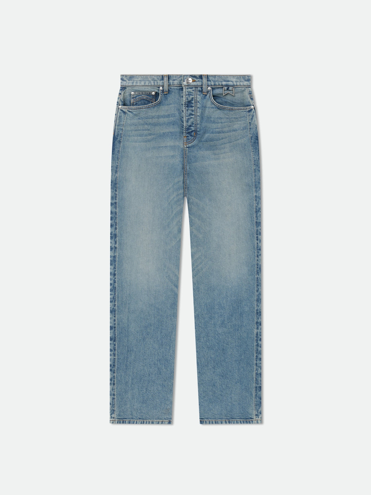 Rhude Blue Cotton Jeans Denim