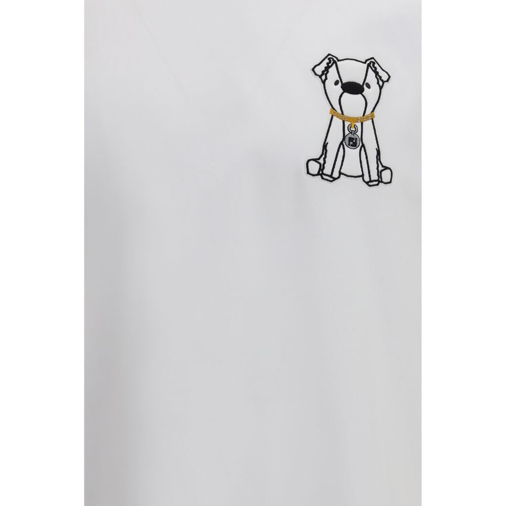 Fendi White Cotton T-Shirt