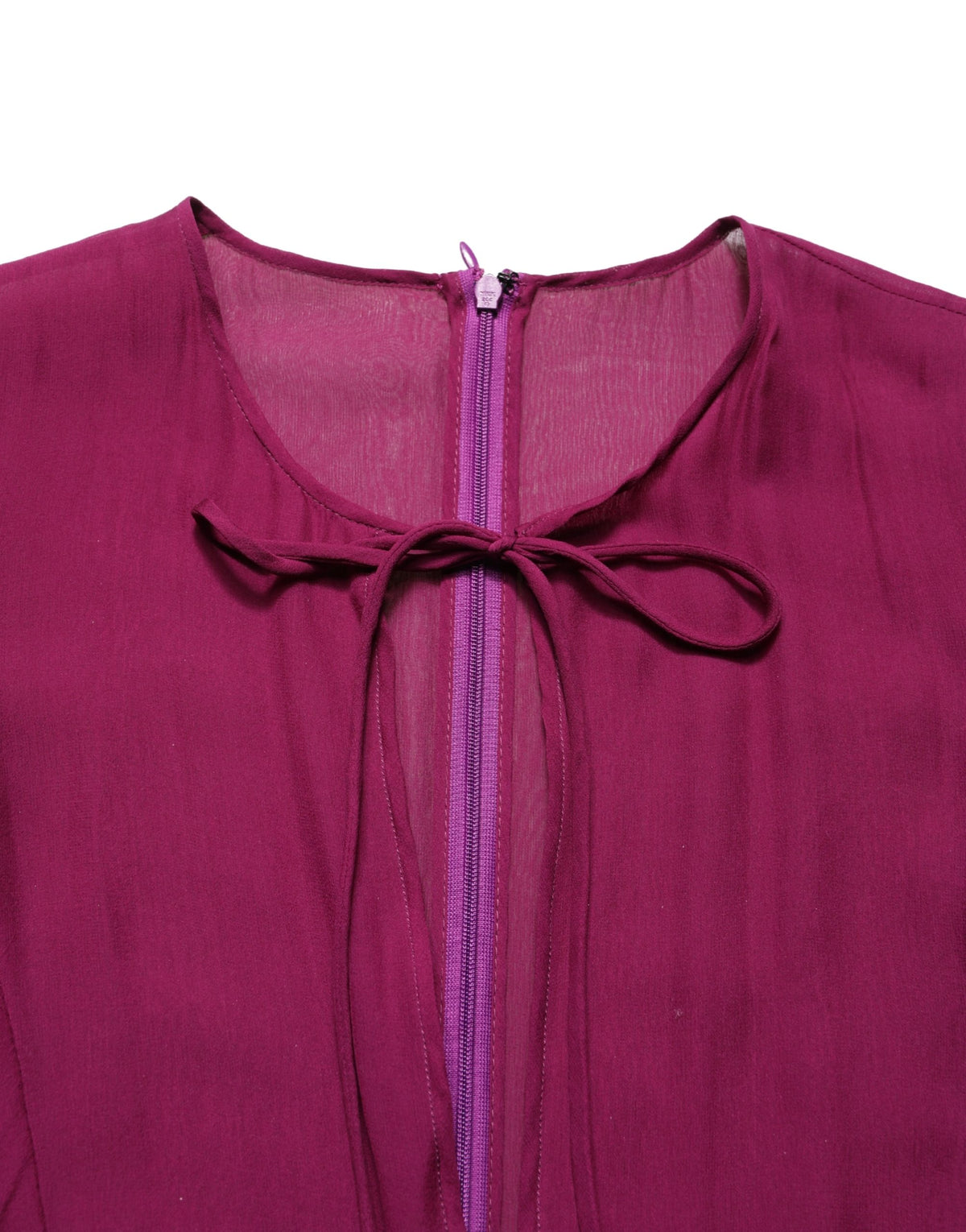 Dolce & Gabbana Purple Sheer Chiffon Silk Long Maxi Dress