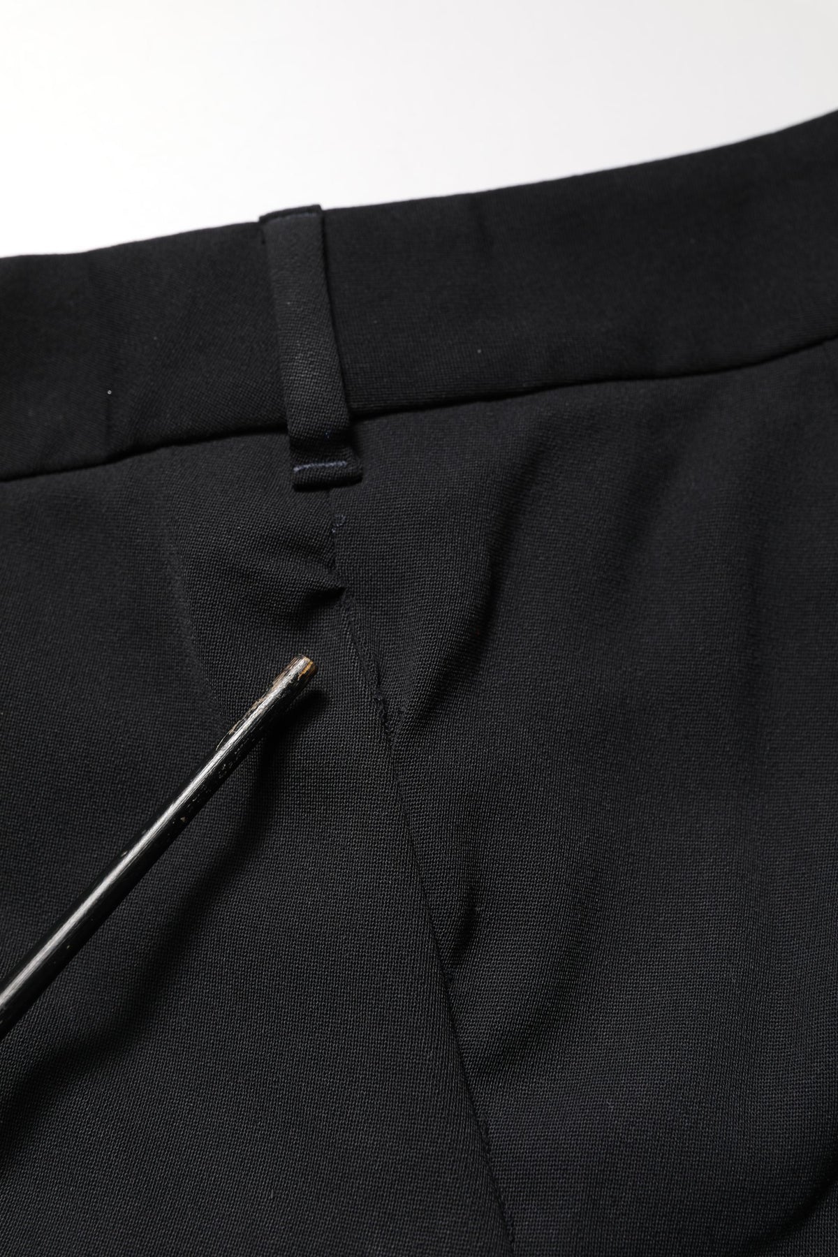 Dolce & Gabbana Black Wool High Waist Cropped Tapered Pants