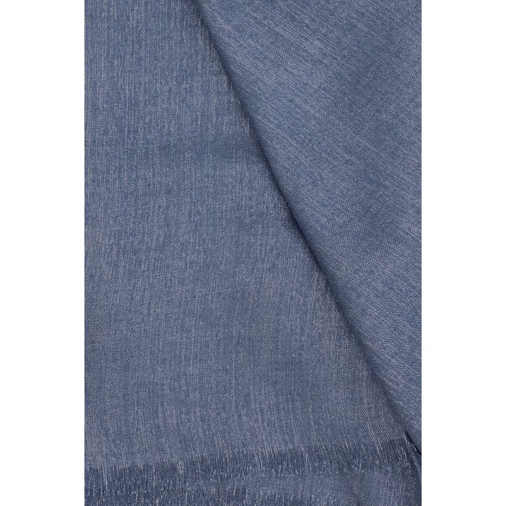 Brunello Cucinelli Blue Cashmere Scarf