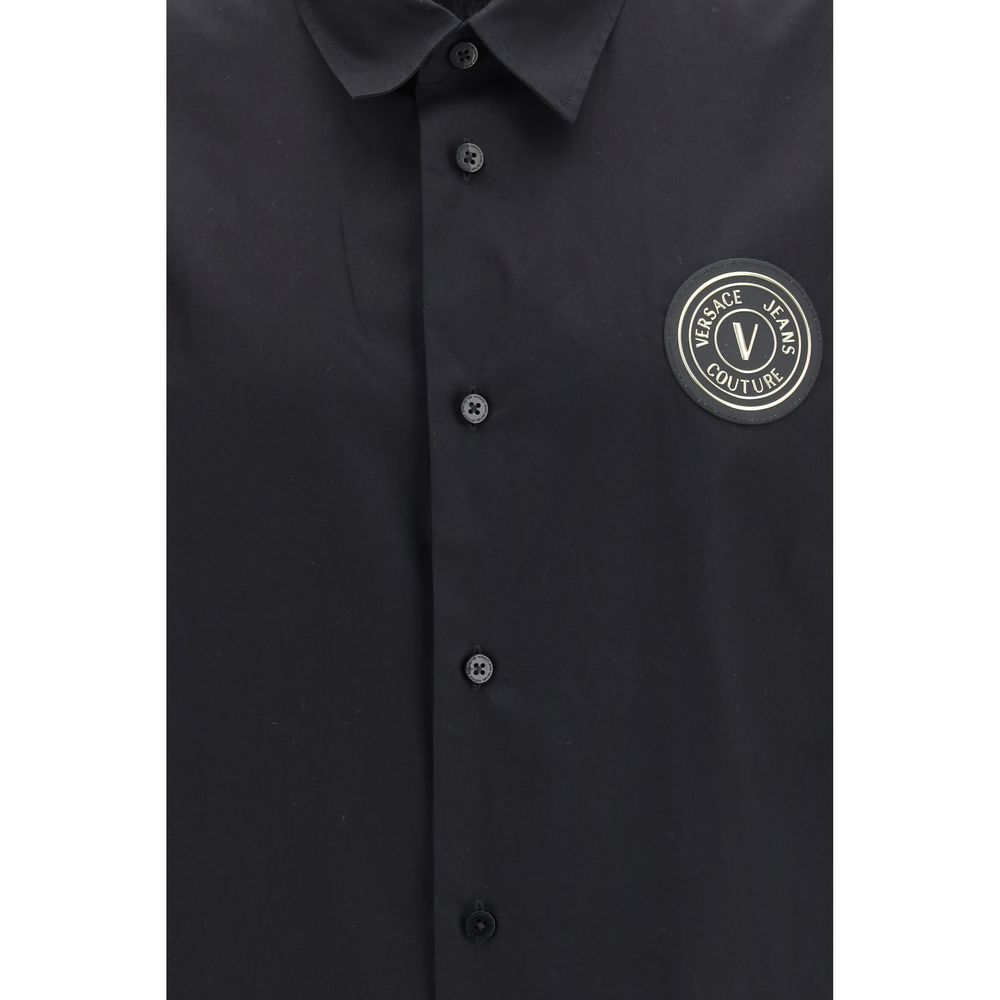 Versace Jeans Black Cotton Dress Shirt