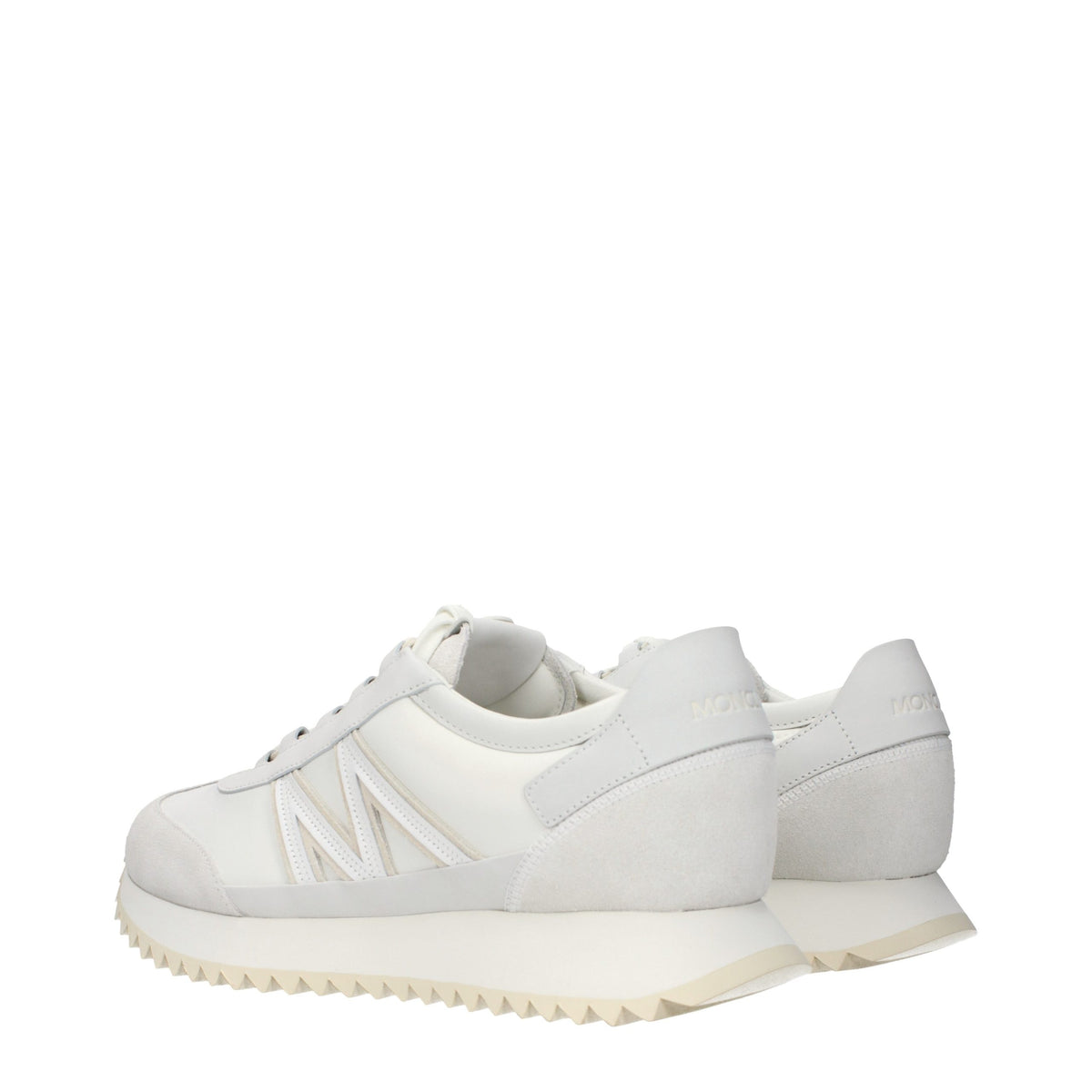 Moncler White Leather Athletic Sneakers