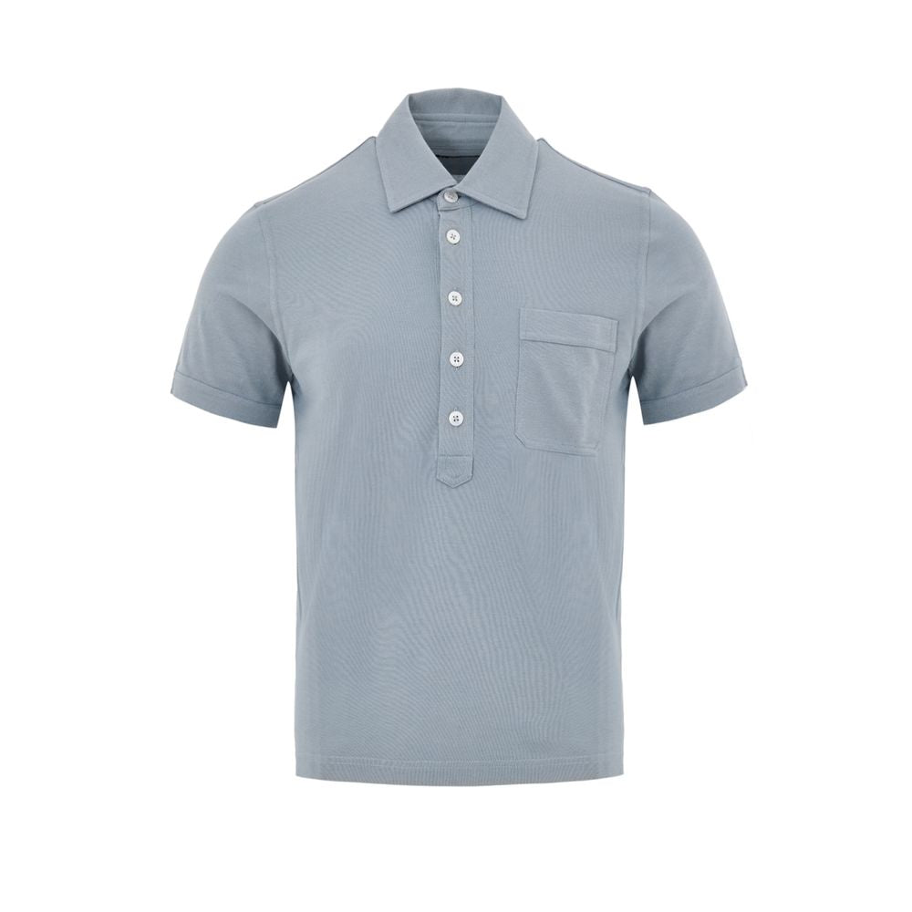 Tom Ford Blue Cotton Polo Shirt