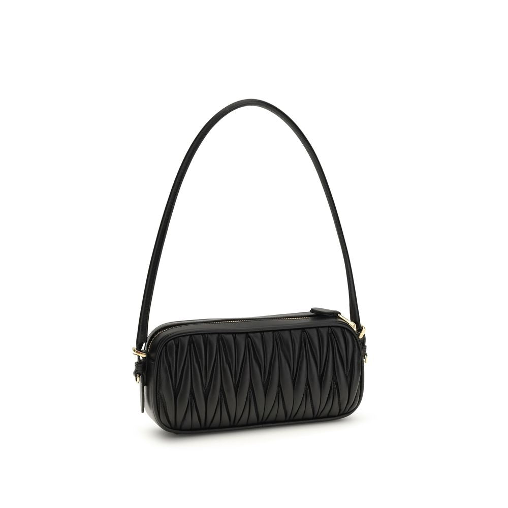Miu Miu Black Calf Leather Bos Taurus Shoulder Bag