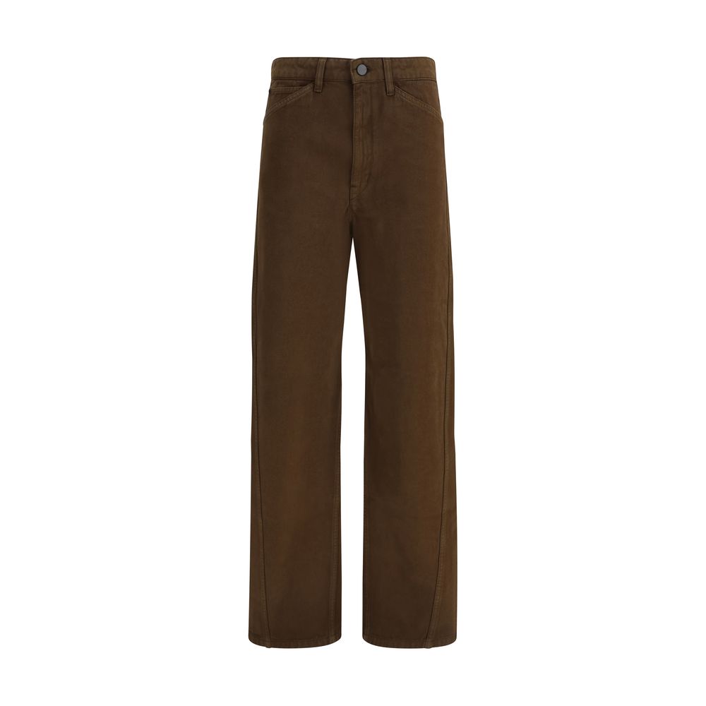 Lemaire Brown Cotton Casual Pants