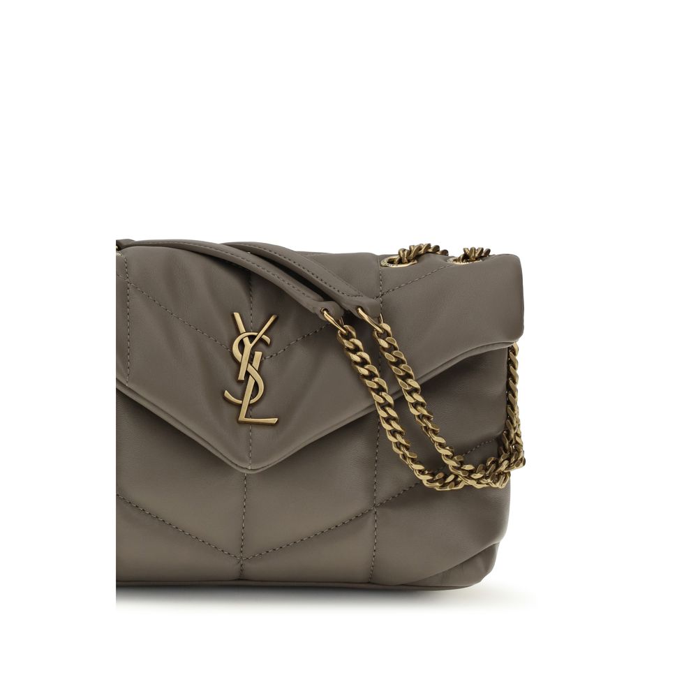 Saint Laurent Gray Lamb Ovis Aries Aries Shoulder Bag