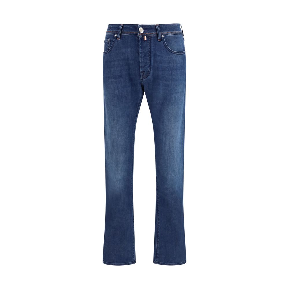 Jacob Cohen Blue Cotton Slim Fit Jeans