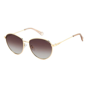 Polaroid Gold Stainless Steel Sunglasses