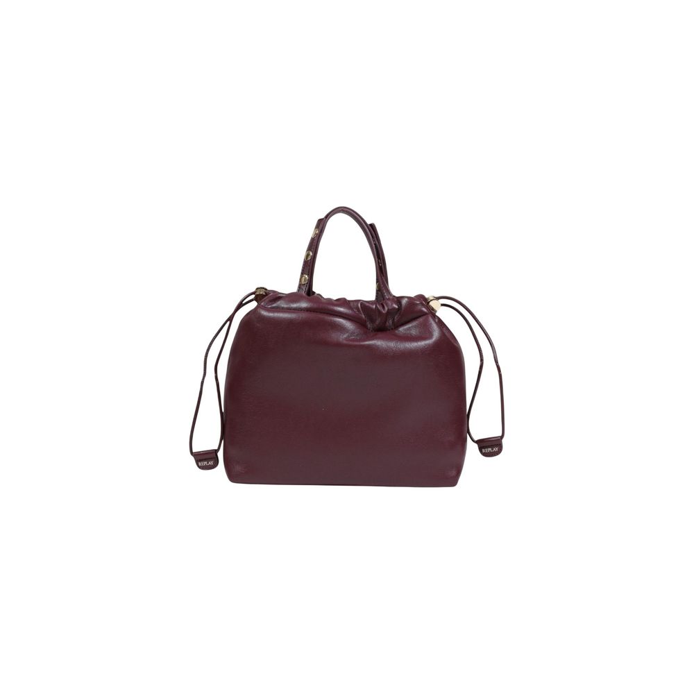 Replay Bordeaux Polyester Handbag