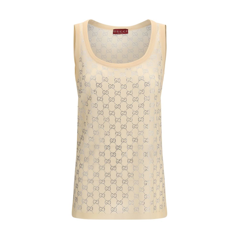 Gucci Multicolor Silk Tank Tops