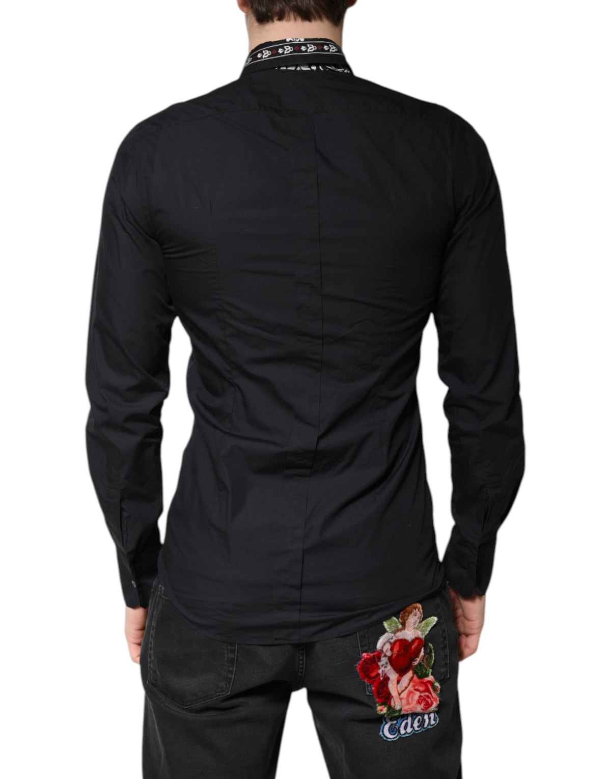 black bandana dress shirt BANDANA BUTTON DOWN SHIRT IN BLACK, Black / L