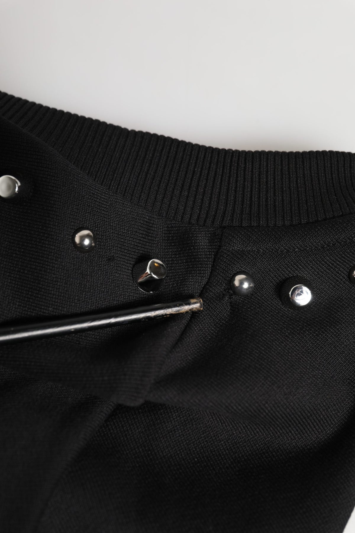 Dolce & Gabbana Black Embellished Cotton Sweatshirt Sweater