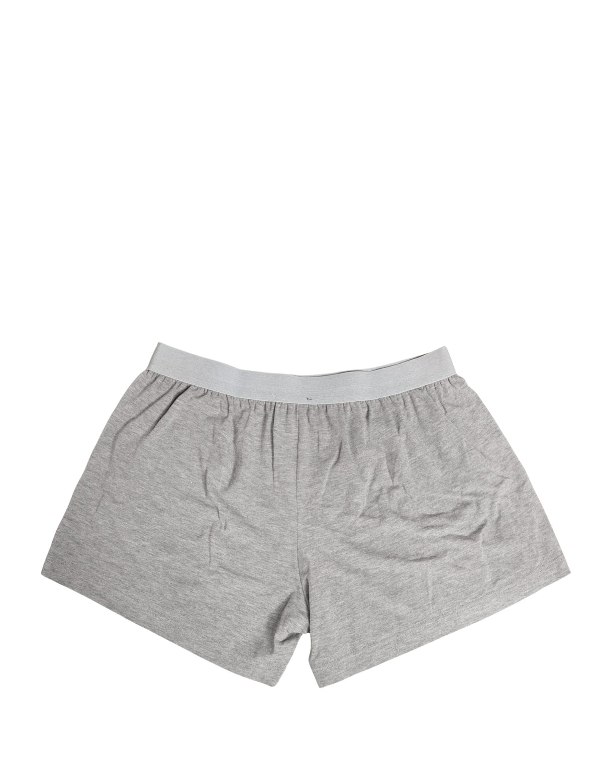 Dolce & Gabbana Gray Logo Waistband Cotton Men Boxer Underwear