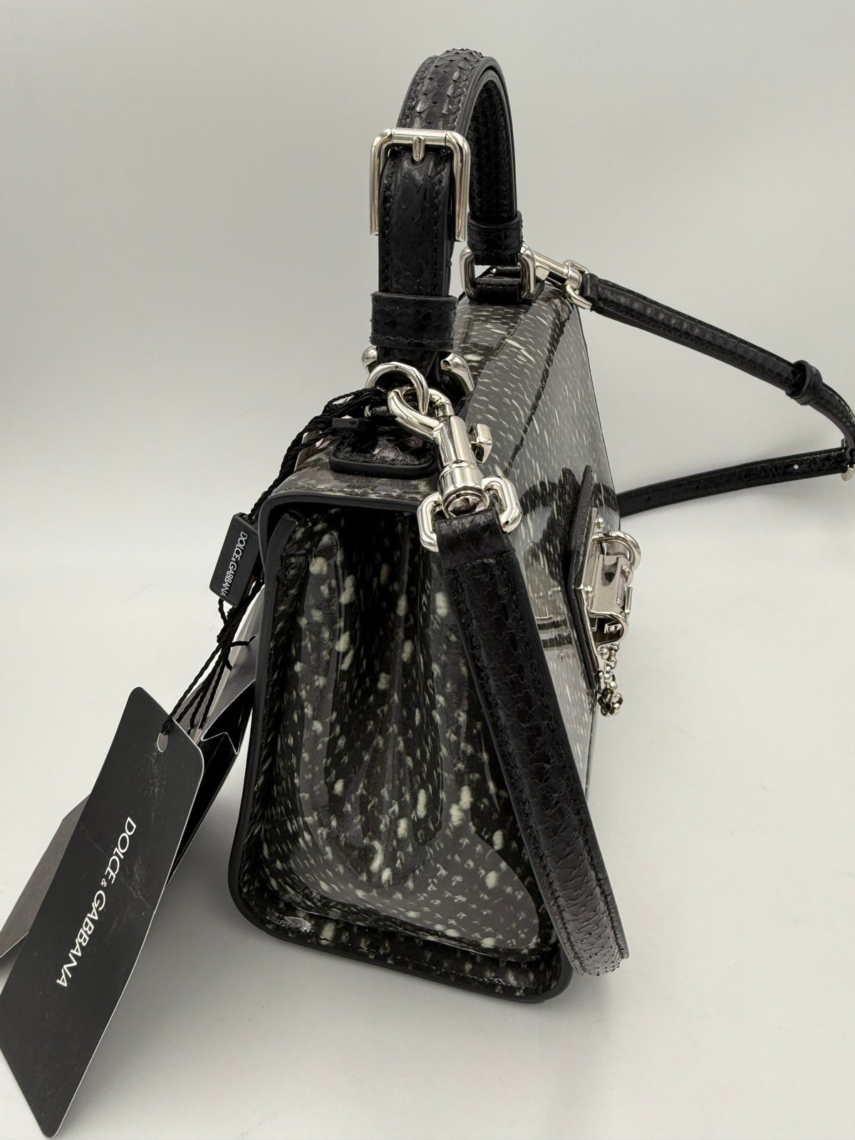 Dolce & Gabbana DOLCE & GABBANA Monica Python and Patent Handbag