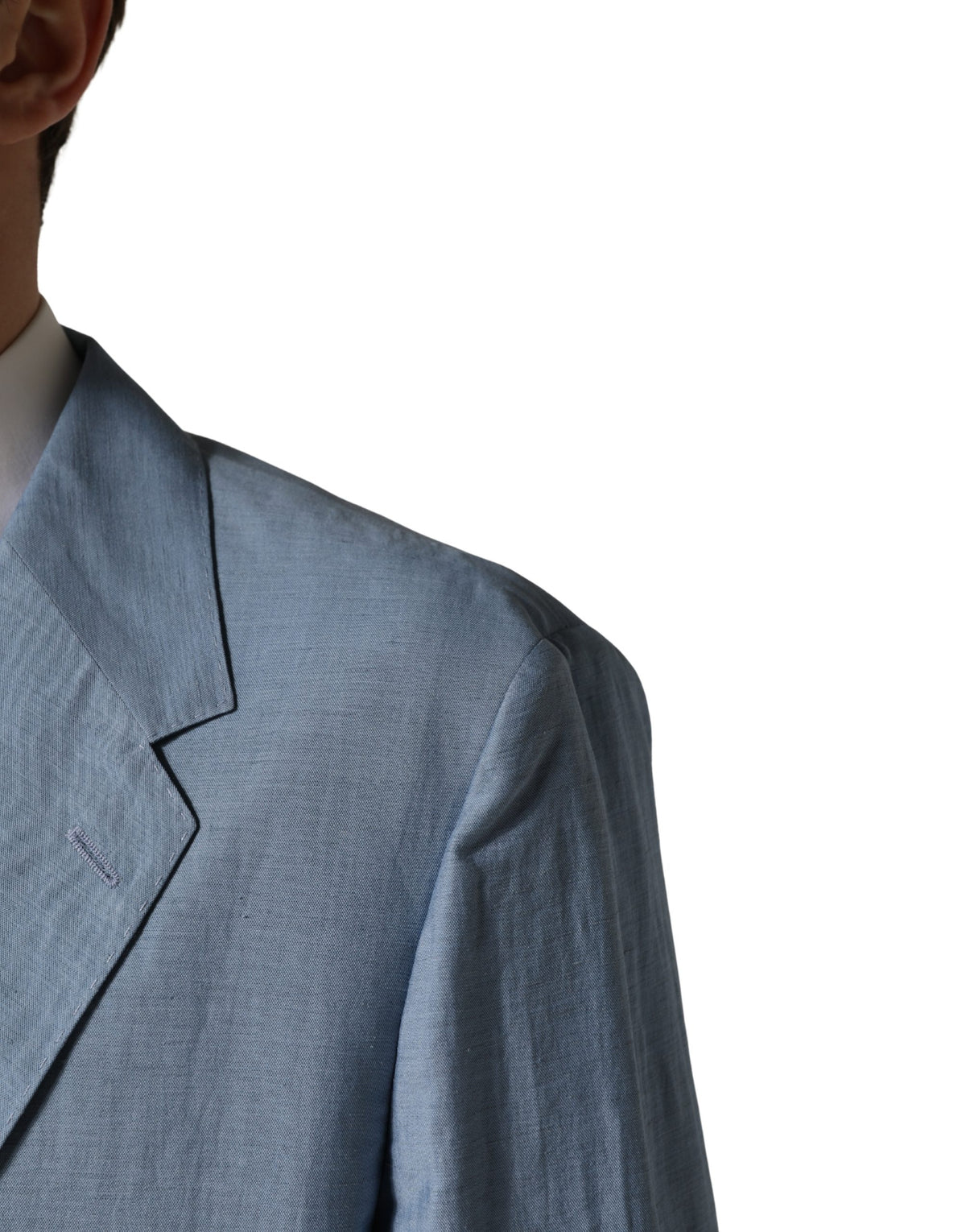 Dolce & Gabbana Light Blue Single Breasted Men Jacket Blazer