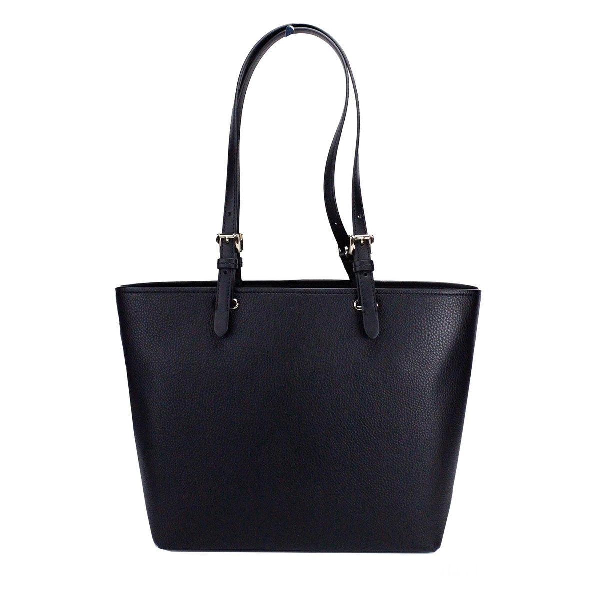 Michael Kors Womens Jet Set Travel Medium Double Pocket Tote Black/SIlver 35F3GTVT8B-001