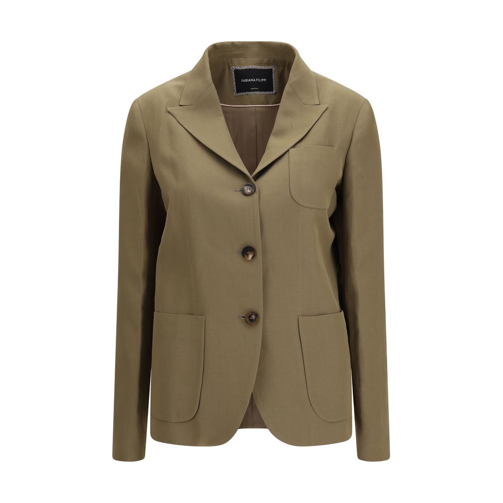 Fabiana Filippi Brown Viscose Blazer