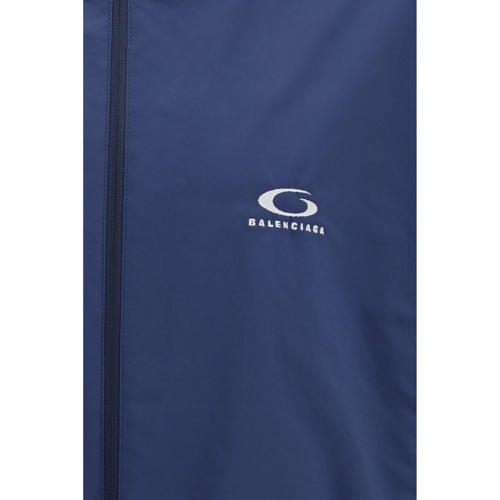 Balenciaga Blue Polyester Shell Jacket