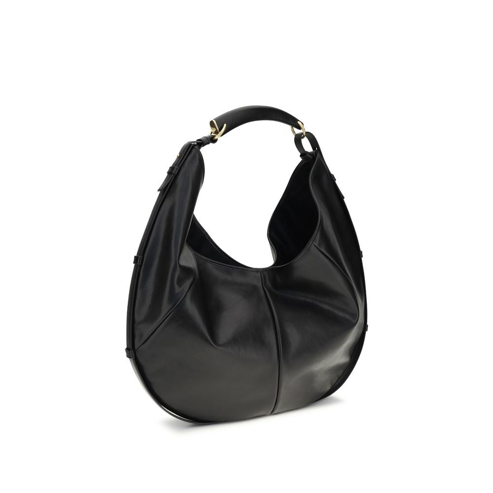 Saint Laurent Black Calf Leather Bos Taurus Shoulder Bag