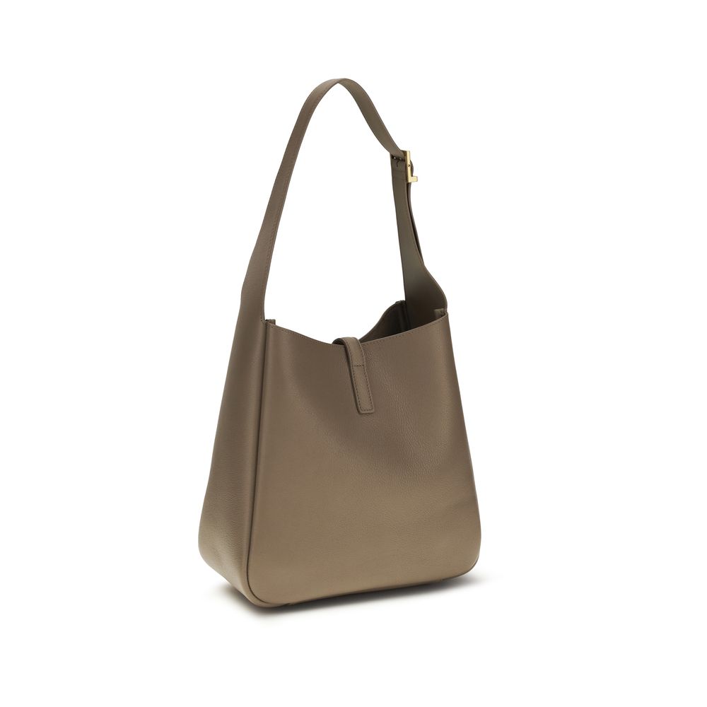 Saint Laurent Gray Calf Leather Bos Taurus Shoulder Bag