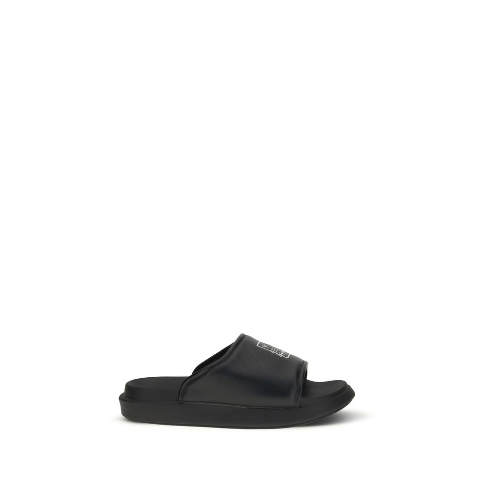 Y-3 Black Calf Leather Bos Taurus Sandals