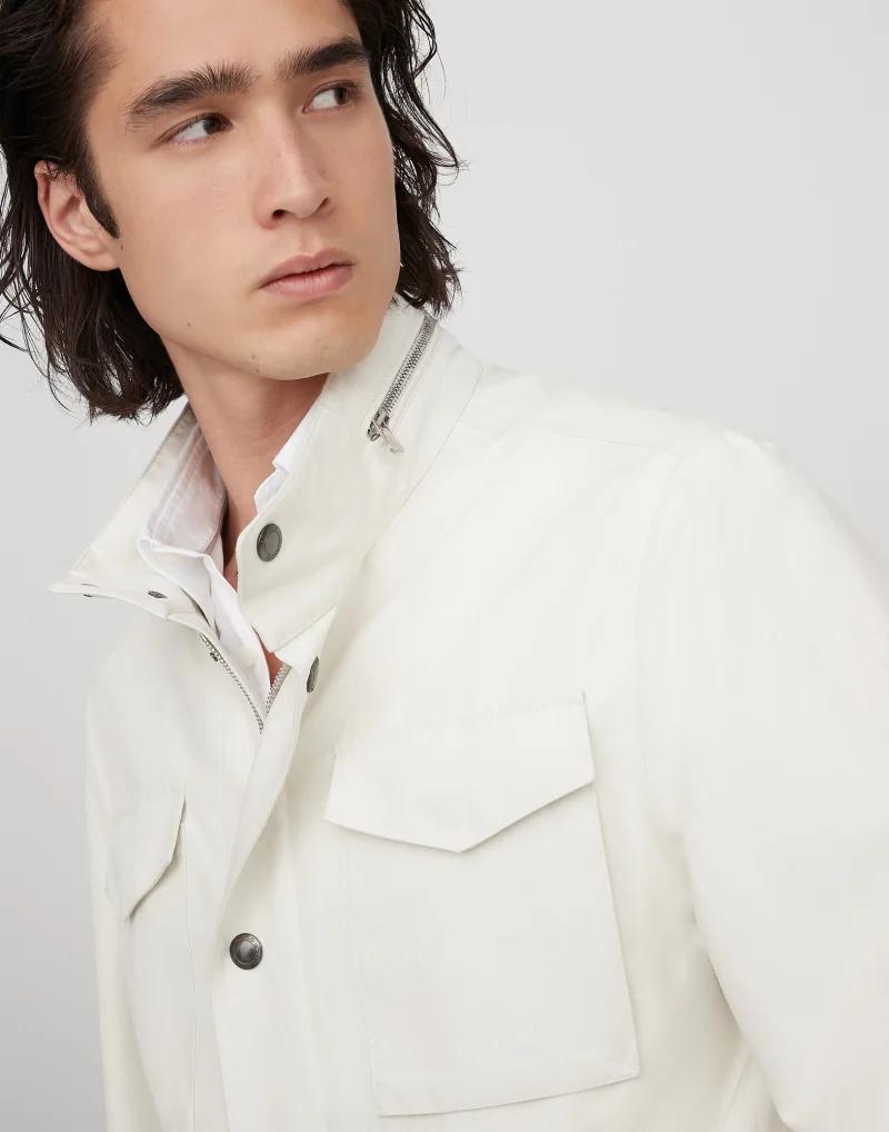 Brunello Cucinelli Beige Linen Full-Length Jacket