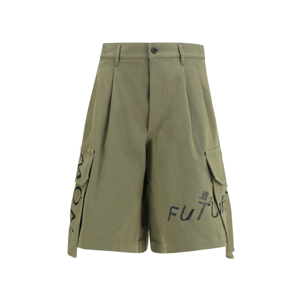Comme Des Garçons Bicolor Cotton Cargo Shorts