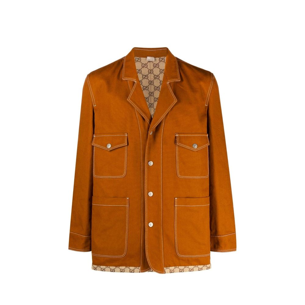 Gucci Brown Cotton Coat