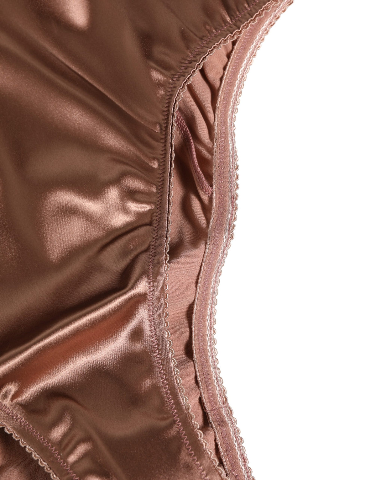 Dolce & Gabbana Brown Silk Satin Lingerie Panty Brief Underwear