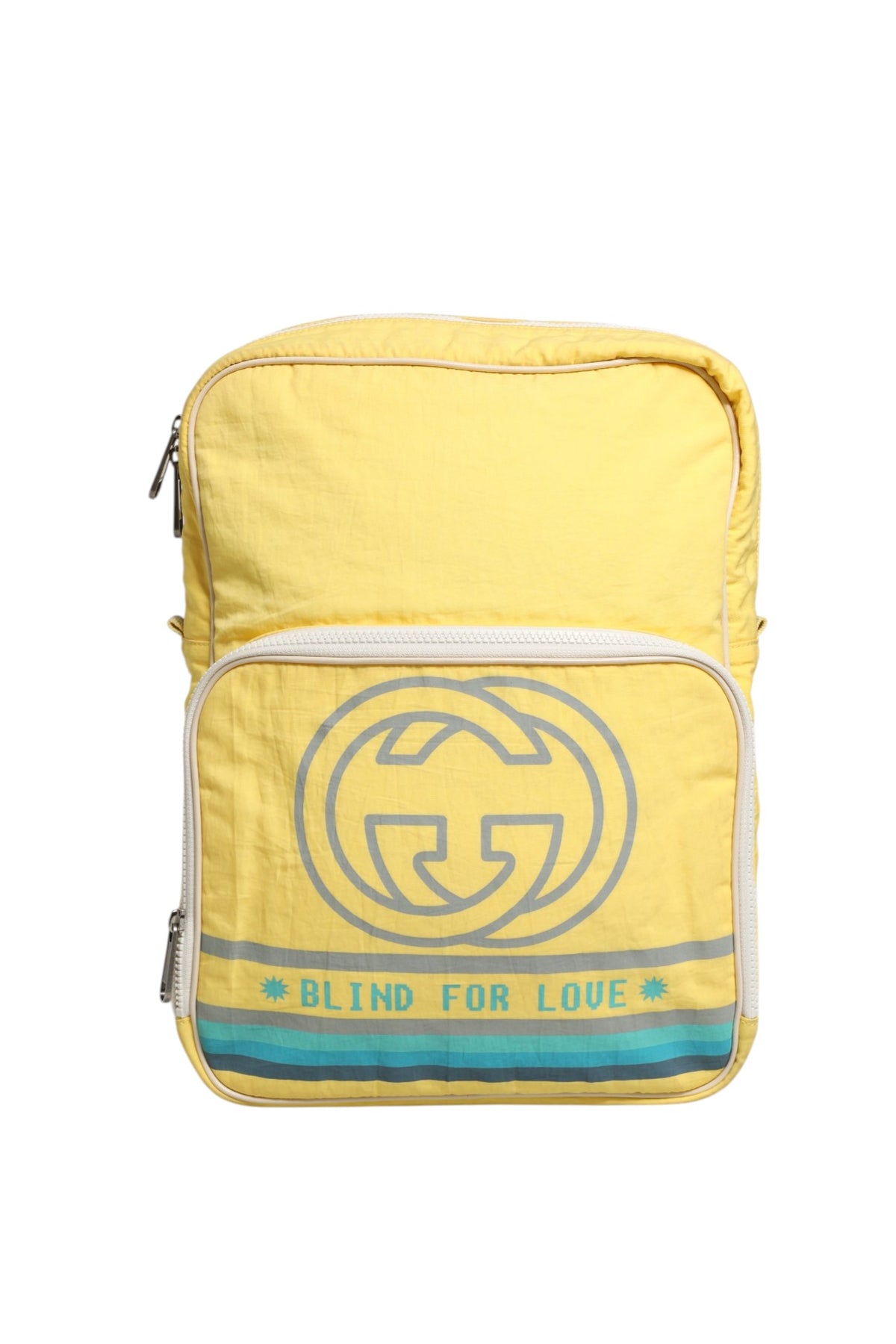 Yellow Nylon Gucci Blind For Love Backpack